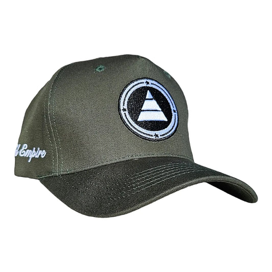 Khaki Green pyramid logo baseball cap
