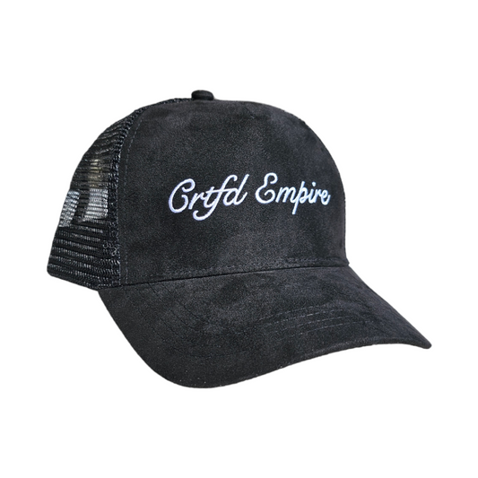 Crtfd Empire bespoke suede trucker cap